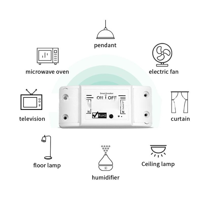 Wifi Switch Diy Mini Smart Home Switch Relay Module Smart Life App Wireless Voice Remote Control Timer Switch