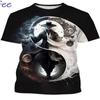 Мужские футболки Bagua Tai Chi Yin Yang Koi Dragon, уличная одежда унисекс, крутая модная повседневная футболка с коротким рукавом с 3D принтом, одежда