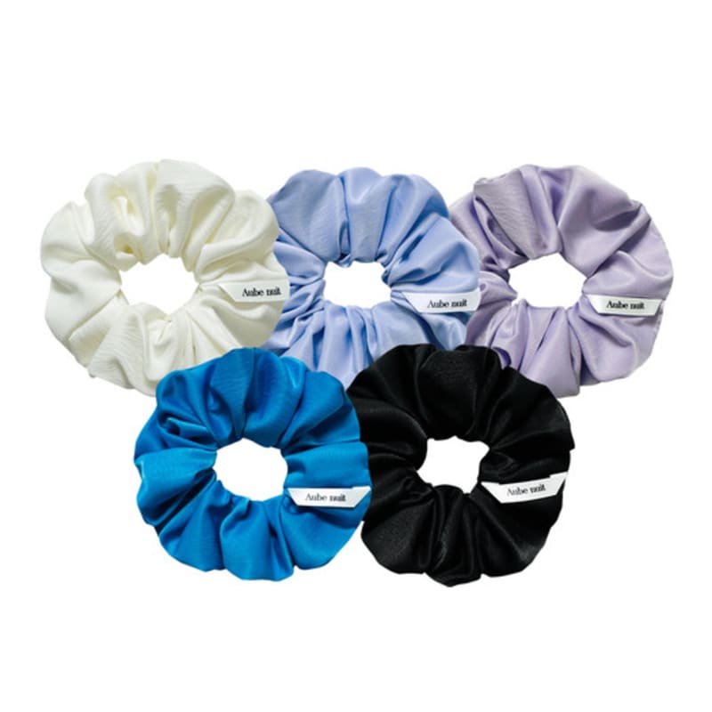 Aube Nuit L Line Luminous Blue Hair Scrunchie M