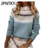 JPNTKY Women's Fashion Casual Autumn Winter Long Sleeve O-Neck Loose Sweaters