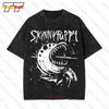 Skinny Puppy Deep Down Trauma Hounds Винтажная Оверсайз Футболка TQY