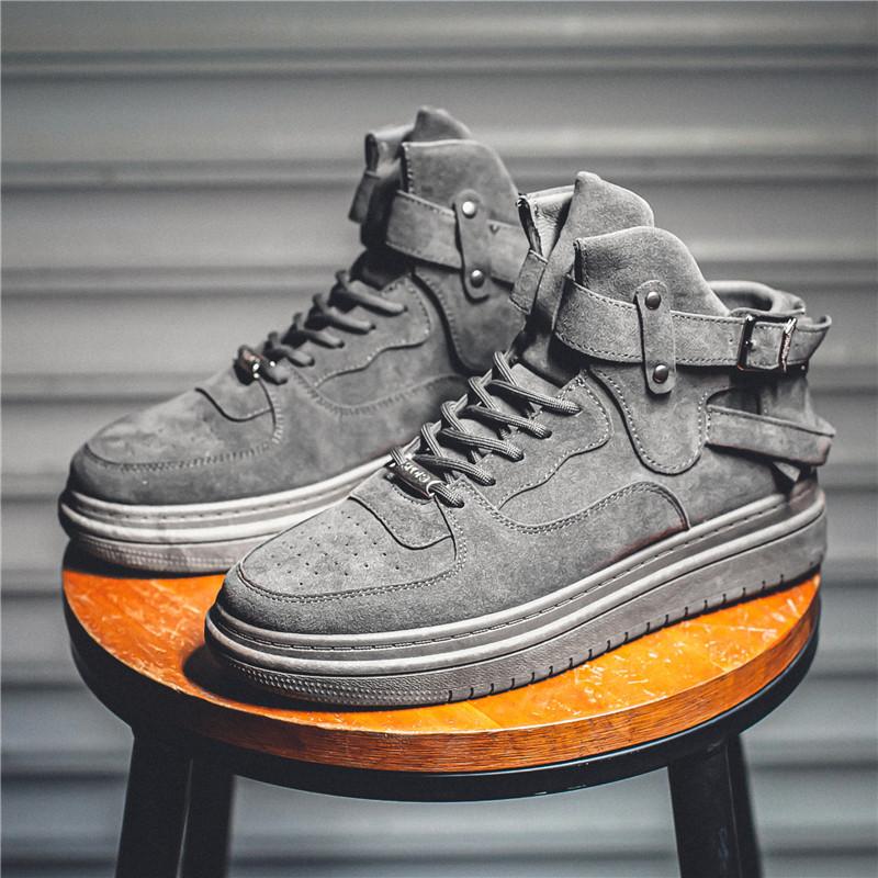 Мужские ретро высокие кеды для скейтбординга, платформа, удобные дышащие кроссовки, повседневная спортивная уличная одежда, винтажная массивная обувь