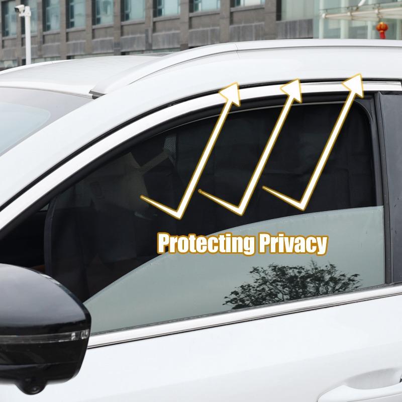 Magnetic Car Sunshade Universal Foldable Unobstructed View Nylon Mesh Curtain with Strong Magnets UV Protection Window SunshadesWindshield Sunshades