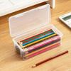 Large Capacity Transparent Pencil Storage Box & Pen Holder for Colored Pencils and Crayons
