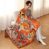 Four Season Style 110 * 110 Cm Silk Smooth Encrypted Brocade Large Square Scarf Scarf Thin Shawl Travel Sunscreen