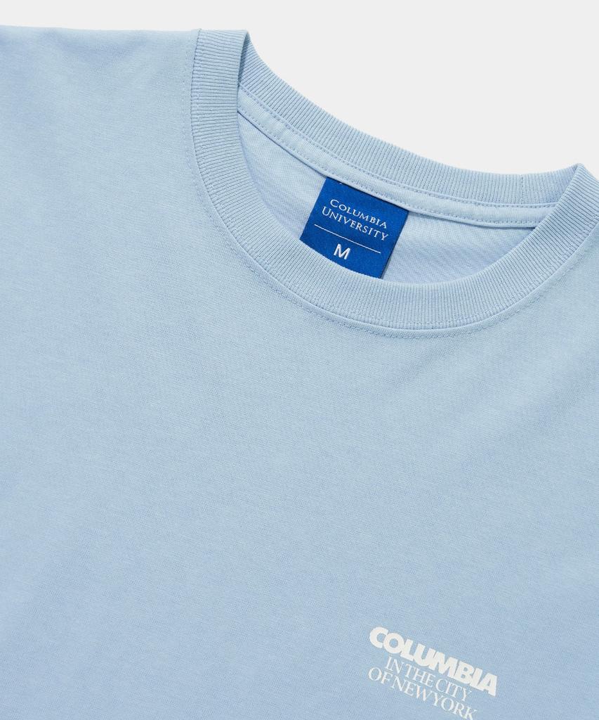 COLUMBIA UNIVERSITY Back Logo S/S T-Shirts_Light Blue