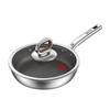 28cm 4th gen titanium 316l ss frying pan w/ lid