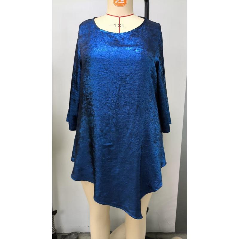 Women's Summer Loose Casual Crew Neck Seven-point Sleeve T-shirt