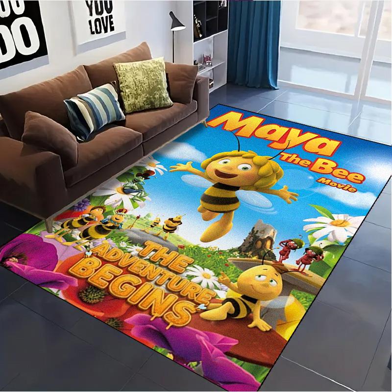 Maya the Bee Carpet Rug for Living Room Bedroom Home Sofa Decoration,Kids play Non-slip Floor Mat