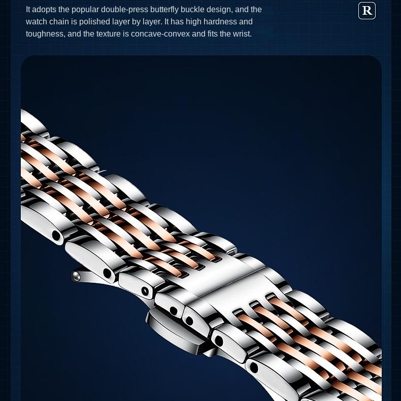 ONTHEEDGE Мужские часы Простые ультратонкие светящиеся водонепроницаемые механические часы