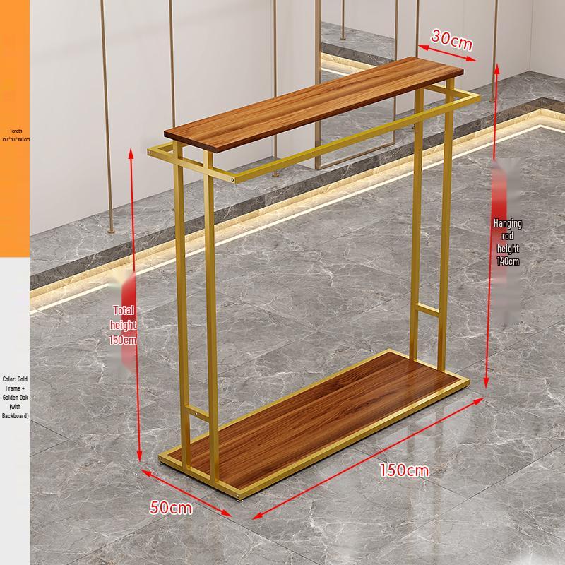 Double-Row Floor-Standing Clothing Display Rack with Pants Storage