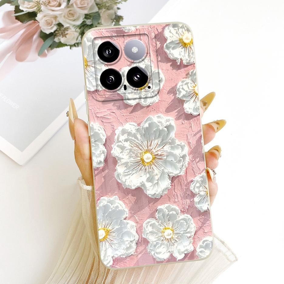 Чехол для Xiaomi Mi 14 Pro Крутой Чехол с Рисунком Совы и Дракона Мягкий Силикон Матовый Чехол для Телефона Для Xiaomi 14 Pro Mi14 5G Задняя Крышка Сумки