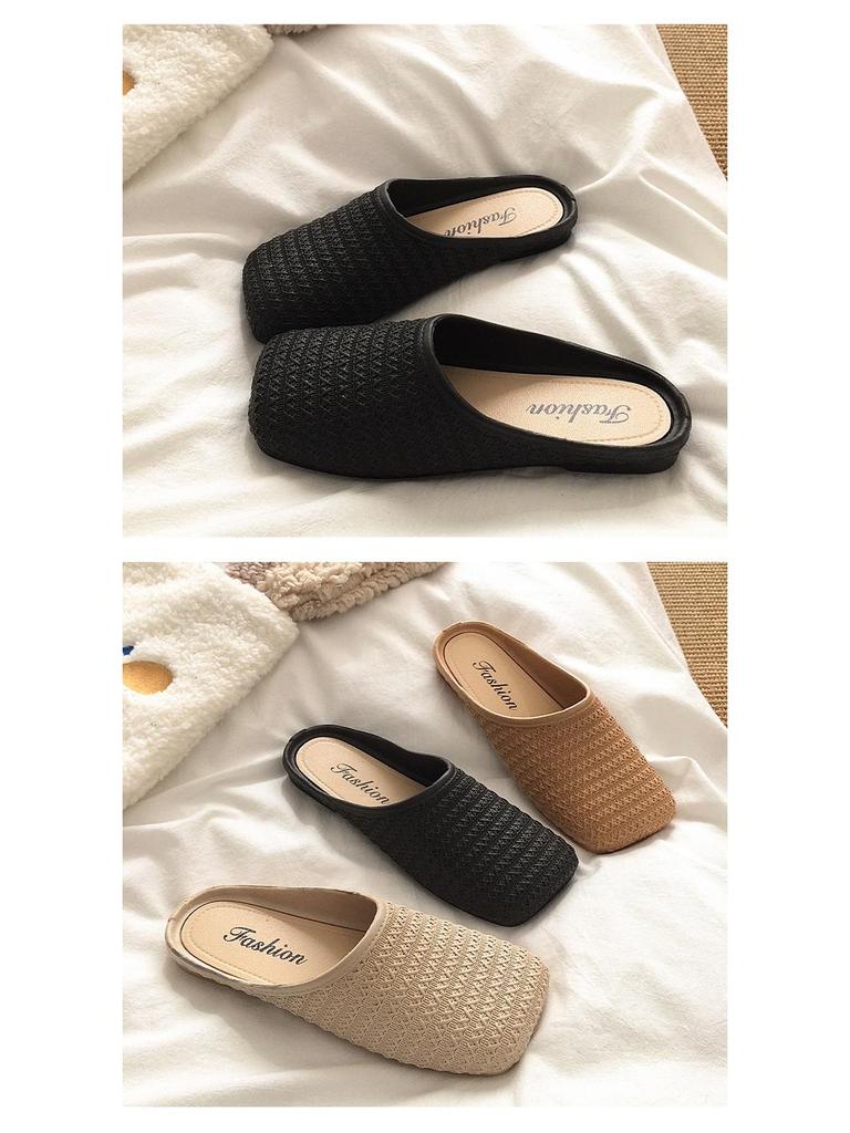 Женские летние сандалии Baotou Slip-On: Модные, нескользящие, идеально подходят к юбкам.