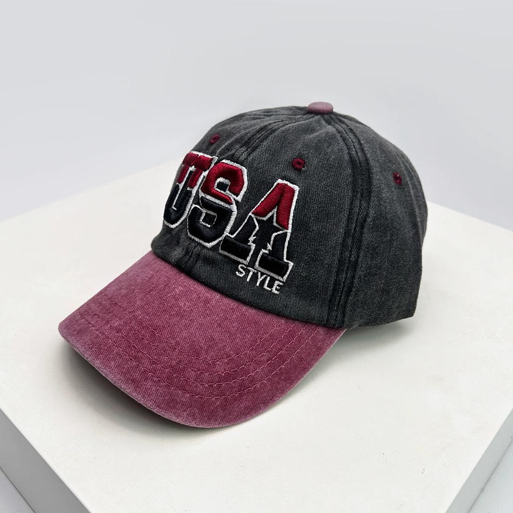 Поношенная старая вышитая бейсболка Вышитая бейсболка Европейская и американская ретро Универсальная защита от солнца бейсболка