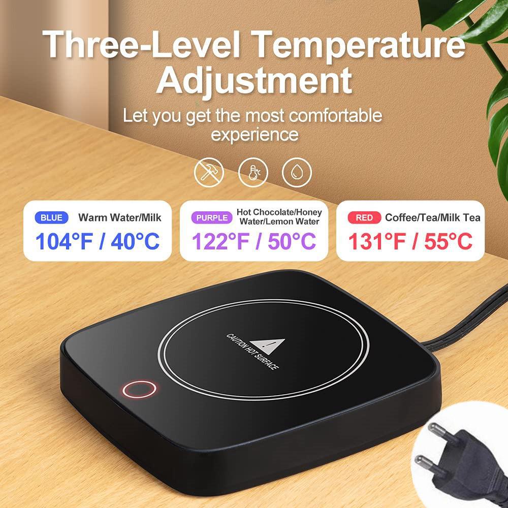 Подстаканник с подогревом и тремя скоростями регулировки температуры — поддерживает температуру кофе 55°C.