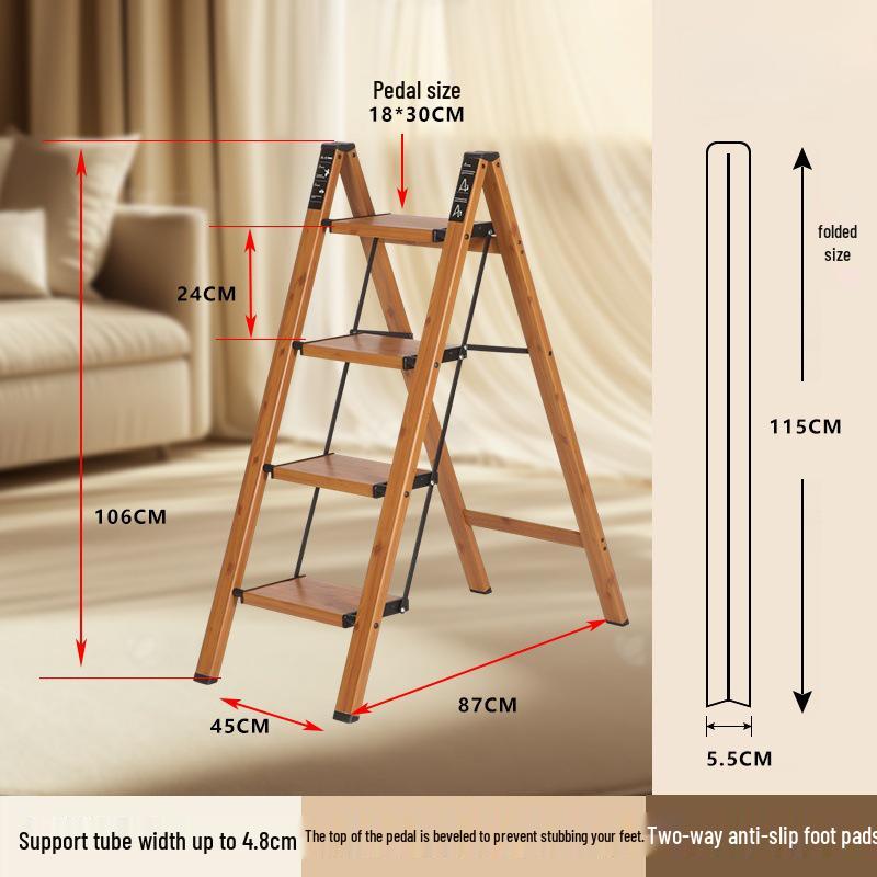 Многофункциональная алюминиевая складная стремянка для использования в помещении/на улице