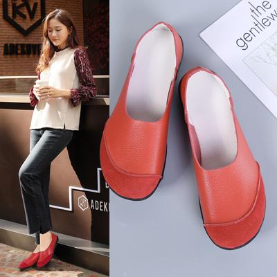 Четыре сезона Новые товары ЖЕНСКАЯ повседневная обувь Натуральная кожа Мягкая подошва Мокосы Износостойкие Нескользящие Девочки Versat