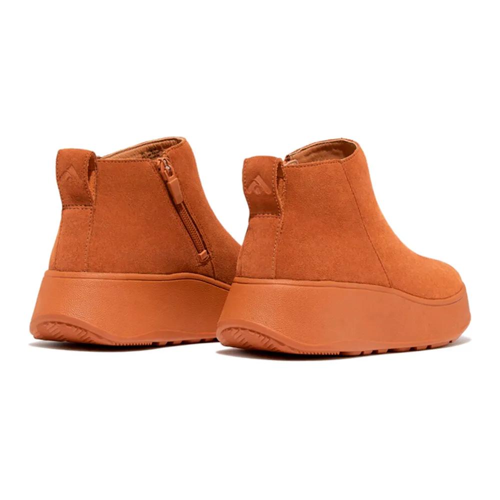 Fitflop F-Mode Suede Flatform Zip Ankle Buty