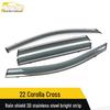 Compatible Rain Guards with 3D Stainless Steel Trim for 2022 Corolla Ruifang - Exterior Car Accessories