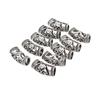 10pcs Spacer Hairstyling Tool Hairbraid Hair Braid Beads Micro Rings Tube Dreadlock Beads Cuff Clip