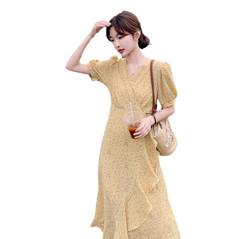 Французское цветочное платье-миди с неровным подолом - Коллекция Лето 2024 для женщин