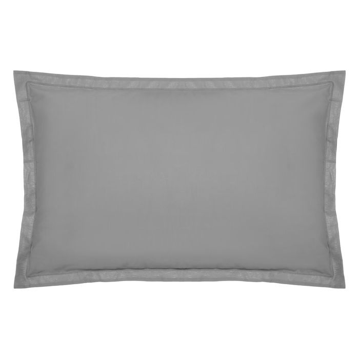 Taie D'oreiller - Harmonie - 50 X 70 Cm - Percale De Coton - Gris - Oeko-Tex®
