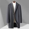 Autumn and Winter Men's Woolen Coat Medium and Long Single-breasted Suit Collar Youth Woolen Coat Men's Coat
