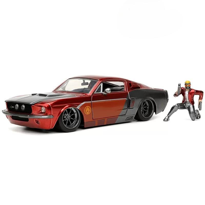 1:24 СТАР-ЛОРД 1967 Shelby GT-500 Высокодетализированная литая модель автомобиля Модель автомобиля из металлического сплава Игрушки для подарка Коллекции