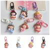 Креативный мультяшный брелок из смолы с изображением пухлой девочки, маленький металлический брелок для наушников