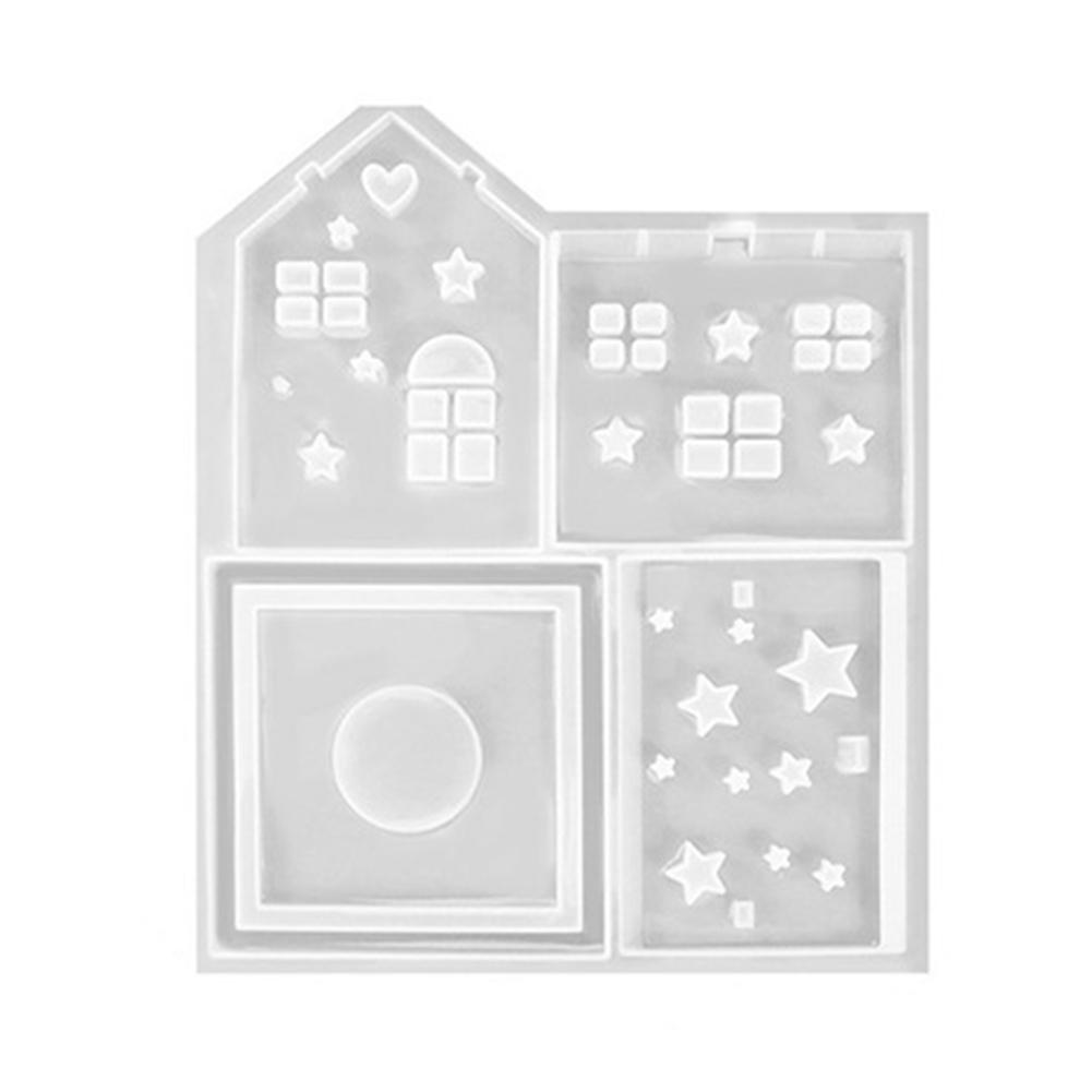 Силиконовые формы для литья домиков Многоразовые DIY Ручная работа Формы домиков Силиконовая форма в виде домика для подсвечника Домашний декор