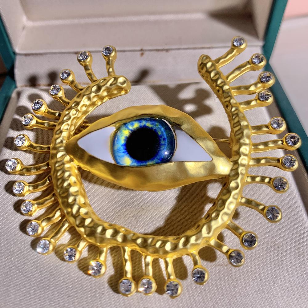 Retro Teufelsaugen High-End Damen Überzogene Augen Brosche