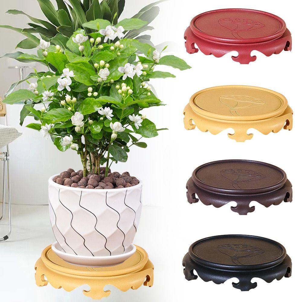 Однотонный поднос для цветочного горшка Круглая подставка для украшения аквариума Новая подставка для горшечного растения Дом