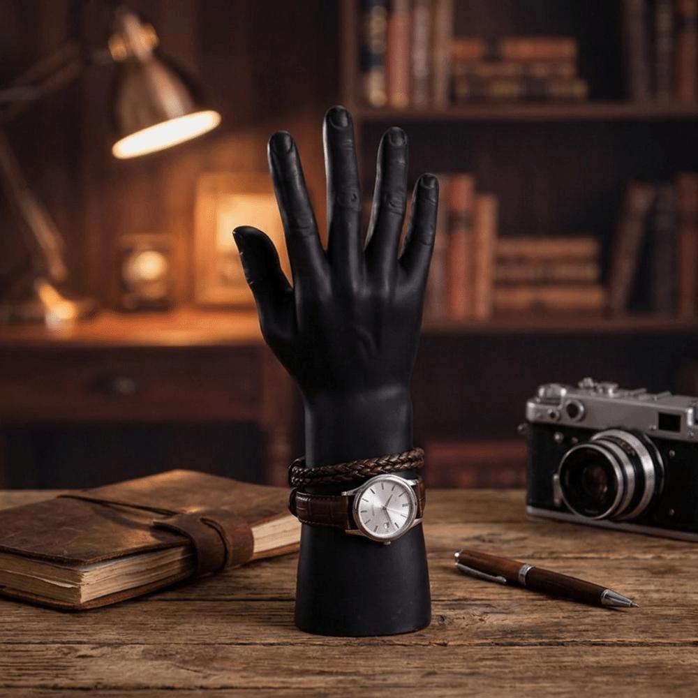 Matte Hard Male Hand Model Standing Hand Display Stand Mannequin Hand Watch Display