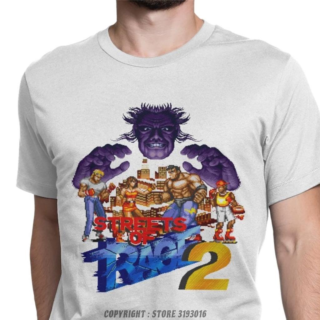Casual Vintage Streets Of Rage TShirt Pure Cotton 3D Tshirts Retro Axel Golden Axe Blaze Game Camisas Clothing Shirt