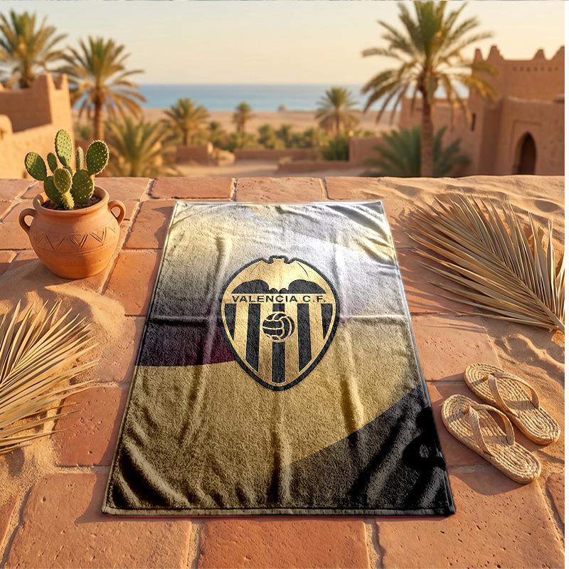 Valencia FC Print Microfiber Beach Towel Quick Dry Absorbent Large Towel For Beach Swimming Travel