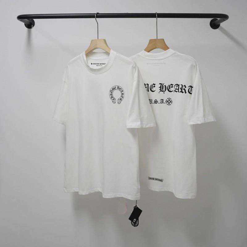 Unisex Cotton T-Shirt With Embroidered Cross Sanskrit Print Loose Fit Short Sleeve Tee