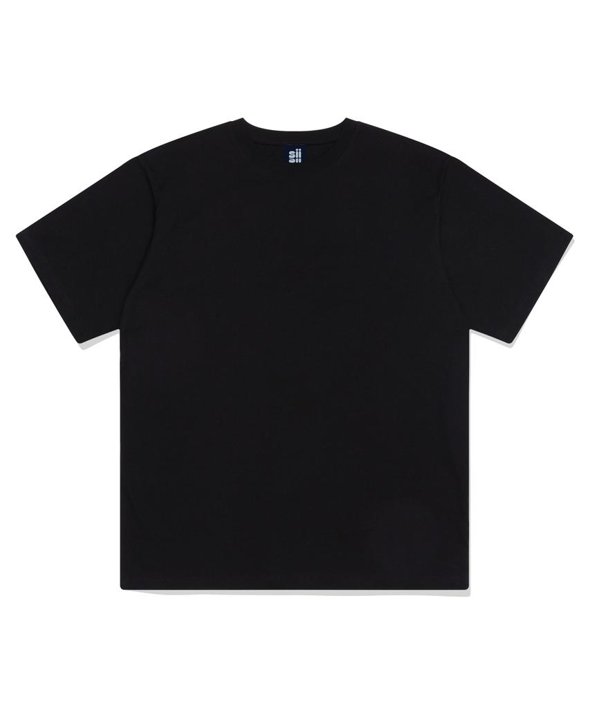 PAGESIISII Basic Crew Neck Short Sleeve T-Shirt Black