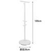 Yamazaki Smart School Backpack Stand, White, Approx. W28 x D28 x H100cm, Smart Storage for School Backpacks and School Supplies, 3494