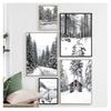 House Wall Art Canvas Painting Nordic Posters And Prints Wall Pictures For Living Room Decor Reindeer Cedar Winter Snow Forest No Frame