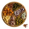 Деревянный поднос-пазл с 8 съемными отделениями, блюдо для коктейльной вечеринки для фруктов, сыра, орехов, элегантный кухонный аксессуар