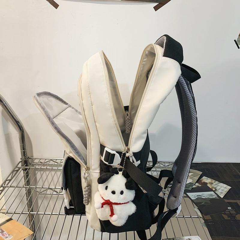 Вместительный студенческий школьный рюкзак с цветными блоками, женский дорожный рюкзак