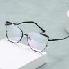 6219 New High Definition Fashion Women'S Anti-Blue Glasses, Specially For Contrasting Color Trend Plain Flat Glasses