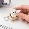 Halloween Pendant 3D Printed Fidget Keychain, Cute Mummy Ghost Cat Toy, Q Version Character Mini Backpack Ornament, Novelty Stress Relief Desk