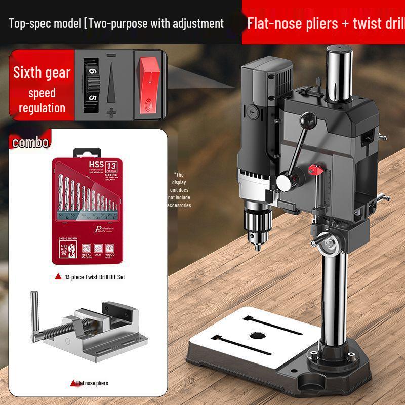 Высокоточный настольный сверлильный станок 220В: Промышленный, Многофункциональный, Высокомощный Фрезерно-сверлильный станок для дома.