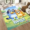 Bluey's Adventure In The Car Square rugs are a great choice for living rooms, bedrooms, home décor, and as gifts.