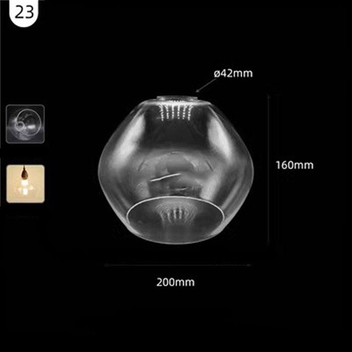 Большой прозрачный стеклянный абажур особой формы 42 мм, открывающаяся чаша, винная кружка, тыква, нестандартный прозрачный E26 E27, сменный абажур