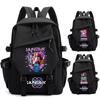 Аниме Мультфильм Kpop Охотники на демонов Принт Рюкзак для Подростка Мальчика Девочки Школьный Рюкзак Детский Студенческий Рюкзак Женская Дорожная Сумка Детский Подарок Mochila