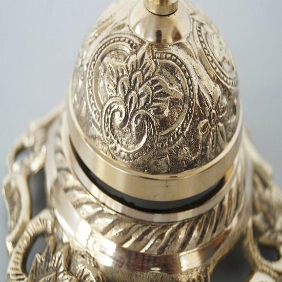 Настольный литой латунный колокольчик стеклянный декоративный настольный звонок