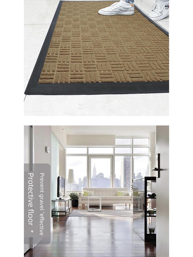 Полосатый полипропиленовый резиновый коврик для входа в дом - противоскользящий входной коврик для дома