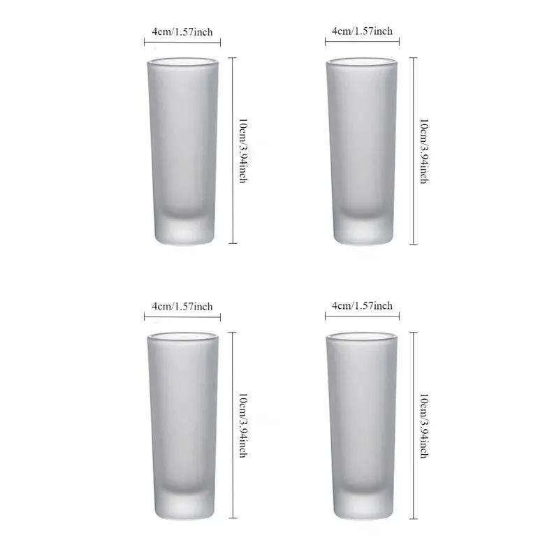 Minimalist Style Straight Thick Bottomed Glass Cup Thick Bottomed Glass Household Transparent Premium Shot Glasses for Spirits